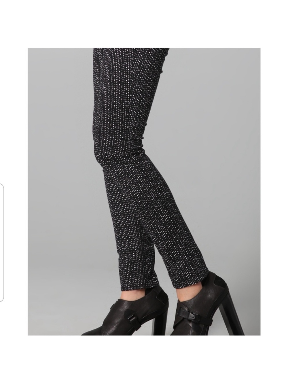 rag & bone Black Speckled Skinny Crop Pants